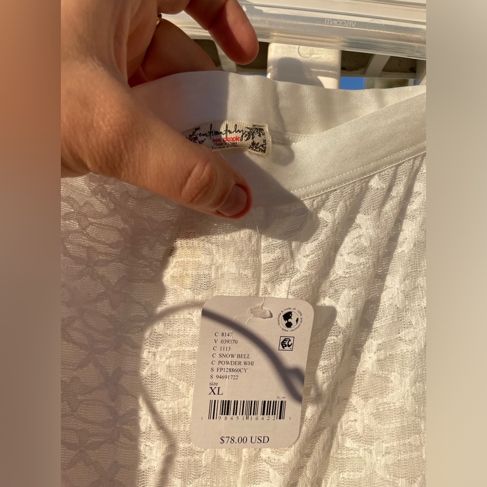 NWT Free People Intimately|KISS KISS HALF SLIP Maxi skirt Shear lace XL Festival - Picture 5 of 8